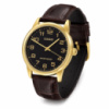 Чоловічий годинник Casio MTP-V001GL-1B — класична модель у золотистому корпусі з коричневим ремінцем