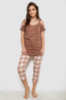Піжама жіноча, колір коричневий, 243R1602-014