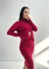 Жіночий ангоровий костюм «Valion» оптом I Батал Бордовий, 50-52
