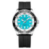Чоловічий наручний годинник Curren 8448 Silver-Blue-Black з мінеральним склом та силіконовим ремінцем