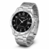 Чоловічий годинник Casio MTP-V004D-1BU з календарем та сріблястим браслетом