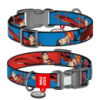 Нашийник для собак нейлоновий WAUDOG Nylon з QR паспортом, малюнок «Сила Супермена», пластиковий фастекс, M, Ш 20 мм, Дл 28-40 см