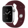 Силіконовий ремінець для Apple Watch Sport Band 42 / 44 / 45 / 49 (S/M & M/L) 3pcs, Бордовий / Dark Plum - купити в SmartEra.ua