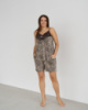 Леопардова піжама з майкою та шортами - віскоза Батал 2XL, 3XL, 4XL
