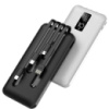 Power Bank 4LINE 20000mAh Внешний портативный аккумулятор с встроенными зарядными кабелями для microUSB ∙ Type-C ∙ USB ∙ iPhone ∙ Павербанк с...