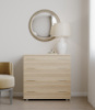 Маленький комод Эверест на 4 ящика К-1 80х45х73 дуб сонома (телескопы) (DTM-2445)