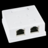 Hypernet MB-STP2 Розетка 2 порта экранированная RJ45 STP белая 5E