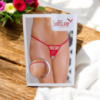 Стрінги відкриті зі стразами червоні для спокуси G-String 2461 Softline S-L