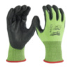 Рукавиці робочі сигнальні Hi-Vis MILWAUKEE, з опором порізам 5/E рівня, розмір 11/XXL