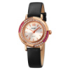 Жіночий класичний годинник Skmei 1855RGBK Rose Gold-Black з мінеральним склом та шкіряним ремінцем