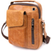 Сумка месенджер з отвором для навушників чоловічий 720416 Рудий