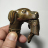 Рукоятка для трости «Охотничья собака с дичью», художественное литье из бронзы.