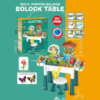 Столик з конструктором 1899-1 висота 42см, 154 елементи, фігурки людей.
