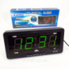 Годинник електронний Caixing CX 2159 12В 220В Настільні Настінні Будильник Чорний корпус Зелені цифри