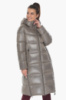 Куртка женская Braggart зимняя длинная с капюшоном - 55120 цвет тауп