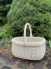 Кошик «Новинка» 1 шт. 37x27x17 см плетений з натуральної відбіленленої лози для Великодня пасхальна корзина