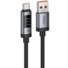 Кабель HOCO U148 Lord 100W digital display charging data cable Type-C Black (6942007668675)