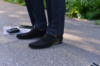 Туфли натуральная замша черные классические