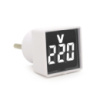Цифровой вольтметр в розетку LED-102W, диапазон измерений 50-380V, White, 30х30х52мм