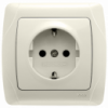 Розетка VIKO одинарная с заземлением кремовая