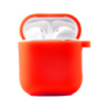 Силіконовий футляр з мікрофіброю для навушників Airpods 1/2 (Червоний / Red) - купити в SmartEra.ua