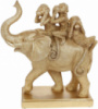 Декоративная статуэтка «Слон и Обезьяны» 25.5х10.5х27см, полистоун, золото