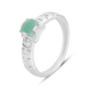 Серебряное кольцо CatalogSilver с натуральным изумрудом 0.625ct, вес изделия 2,6 гр (2162001) 17 размер