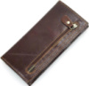 Портмоне гаманець вертикальний коричневий натуральна шкіра 714536