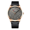 Чоловічий годинник Curren 8386 Black-Gold-Gray з кварцовим механізмом та шкіряним ремінцем