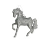 Игрушка на елку Лошадь 19697 9х10 см серебристая