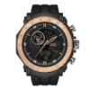 Чоловічий спортивний годинник Sanda 6012 Black-Rose Gold з комбінованим циферблатом та захистом 5 ATM