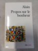 Propos sur le bonheur - Alain