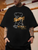 Футболка чорна з ДТФ принтом (оверсайз) | 57-351
