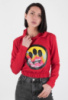 Жіноче червоне худі з принтом