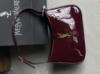 Сумка Yves Saint-Laurent Hobo Le 5 À 7 бордовий лаковий