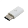 Переходник microUSB(F) => Type-C(M), White, OEM