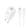 Мережевий Зарядний Пристрій Hoco C149A 1USB/1USB-C PD/QC 30W+Type-C to Lightning