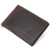 Вінтажний шкіряний затиск для грошей 711473 Коричневий