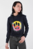 Жіноче темно-синє худі з принтом