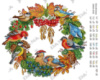 Схема для вишивки бісером Осінній вінок А3 формату