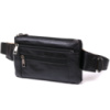 Чоловіча сумка на пояс із натуральної шкіри 720474 Чорний