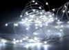 Гирлянда светодиодная роса на батарейках и USB 10 м, 100 LED (Белый)