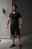 Комплект чоловічий Nike: футболка чорна + шорти чорні + барсетка чорна (1586983898)
