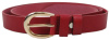 Женский ремень кожаный Skipper, Украина цвет красный 2,5 см 1350-25