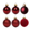 Набор игрушек на елку YES 975120 8 см 6 шт бордовый