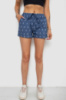 Шорти жіночі з принтом, колір джинс, 238R7164-2
