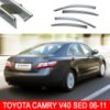 Дефлектори вікон Toyota Camry V40 SED 06-11 П/К клей «FLY» (нерж. сталь 3D) BTYCM0623-W/S (209)