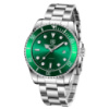 Чоловічий наручний годинник Benyar BY-5223 Silver-Green зі сталевим браслетом та зеленим циферблатом