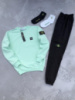 Костюм Stone Island світшот м'ята, чорні штани+ 2 пари шкарпеток у подарунок
