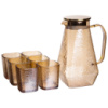 Кувшин 1.8 л со стаканами 6 штук по 200 (мл) графин для компота сока воды лимонада кувшин для напитков Коричневый HP-19-39S